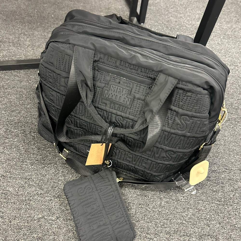 Steve Madden Black Duffel Bag for Men